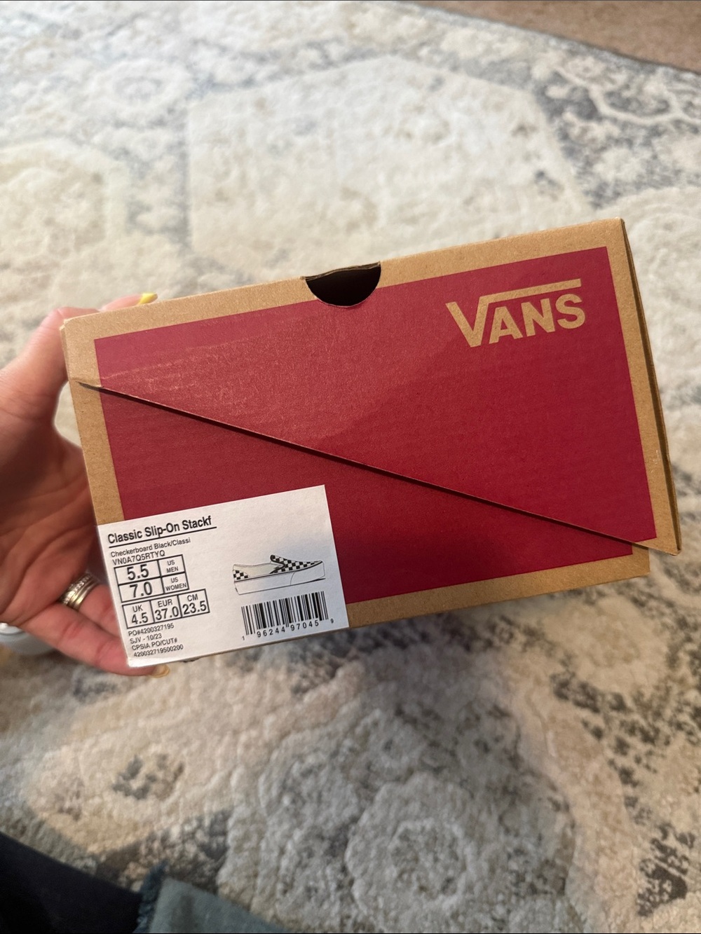 Woman’s platform Vans checkered size 7 - Picture 6 of 6